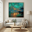 Celestial Harbor Glow | Aqua Dusk