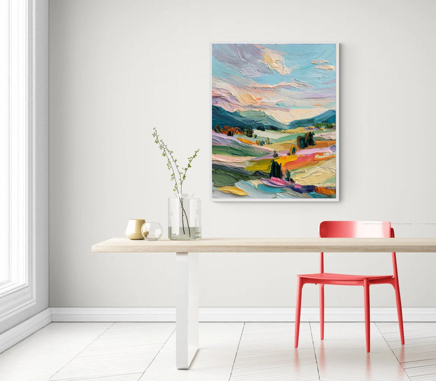 Colorful Valley Art | Textured Vibrance