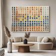 Textured Grid Squares | Warm Indigo