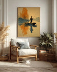 Fishing Scene Art | Textured Serenity
