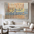 Textured Grid Squares | Warm Indigo