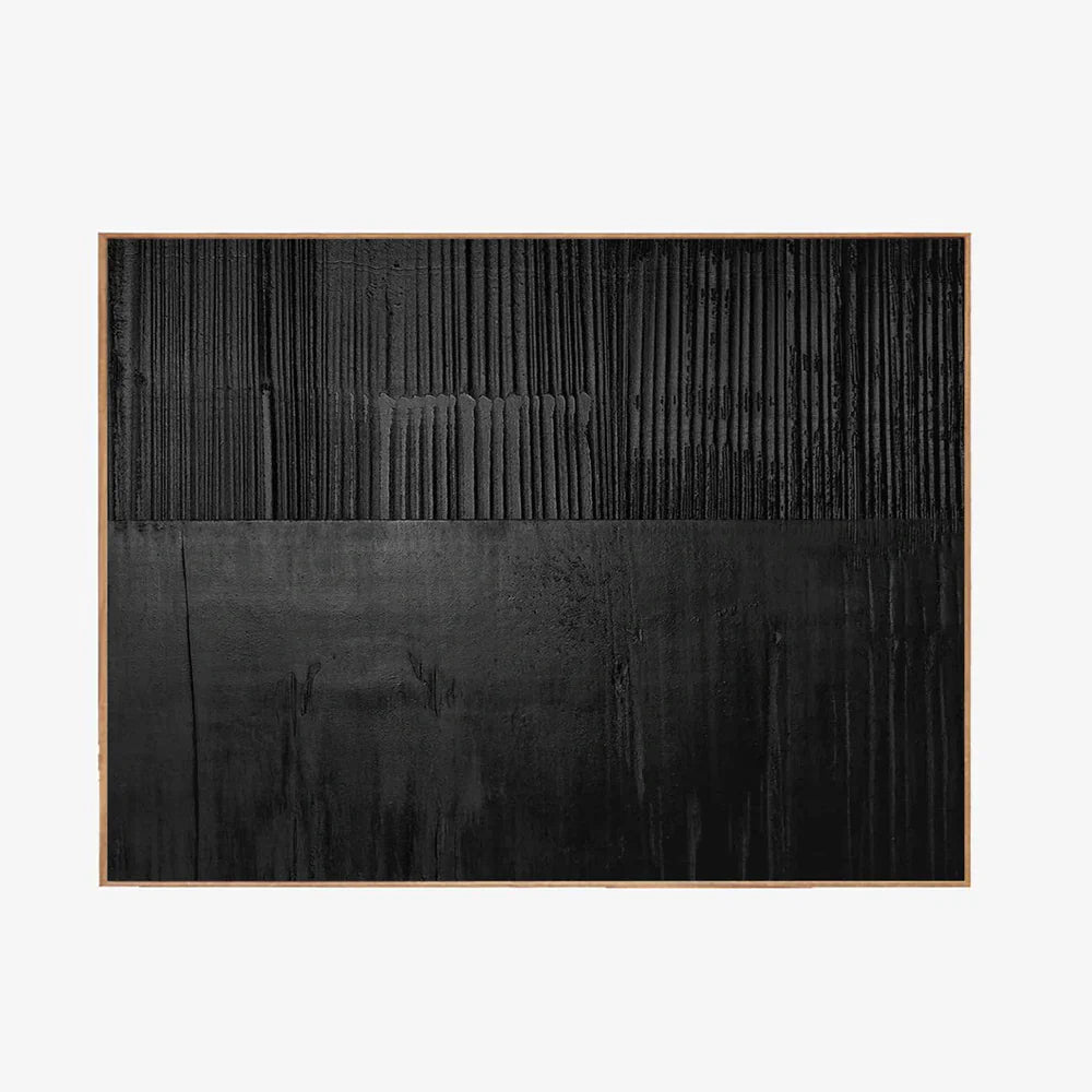 Black Minimalist Textured Wall Art #MT030