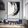 Black and White Minimalist Textured Wall Art #MT032