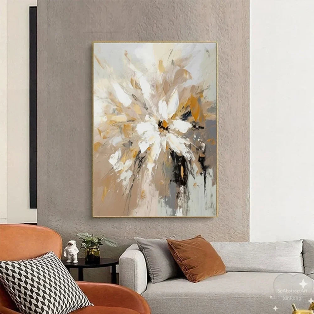 Flower & Tree Textured Abstract Wall Art #SF014