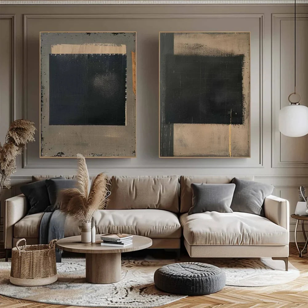 Wabi Sabi Abstract Wall Art Set of 2 #WT018