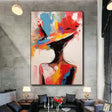 Abstract Portrait Textured Wall Art #PB019