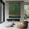Green Minimalist Textured Wall Art #MT085