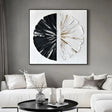 Black and White Minimalist Textured Wall Art #MT099