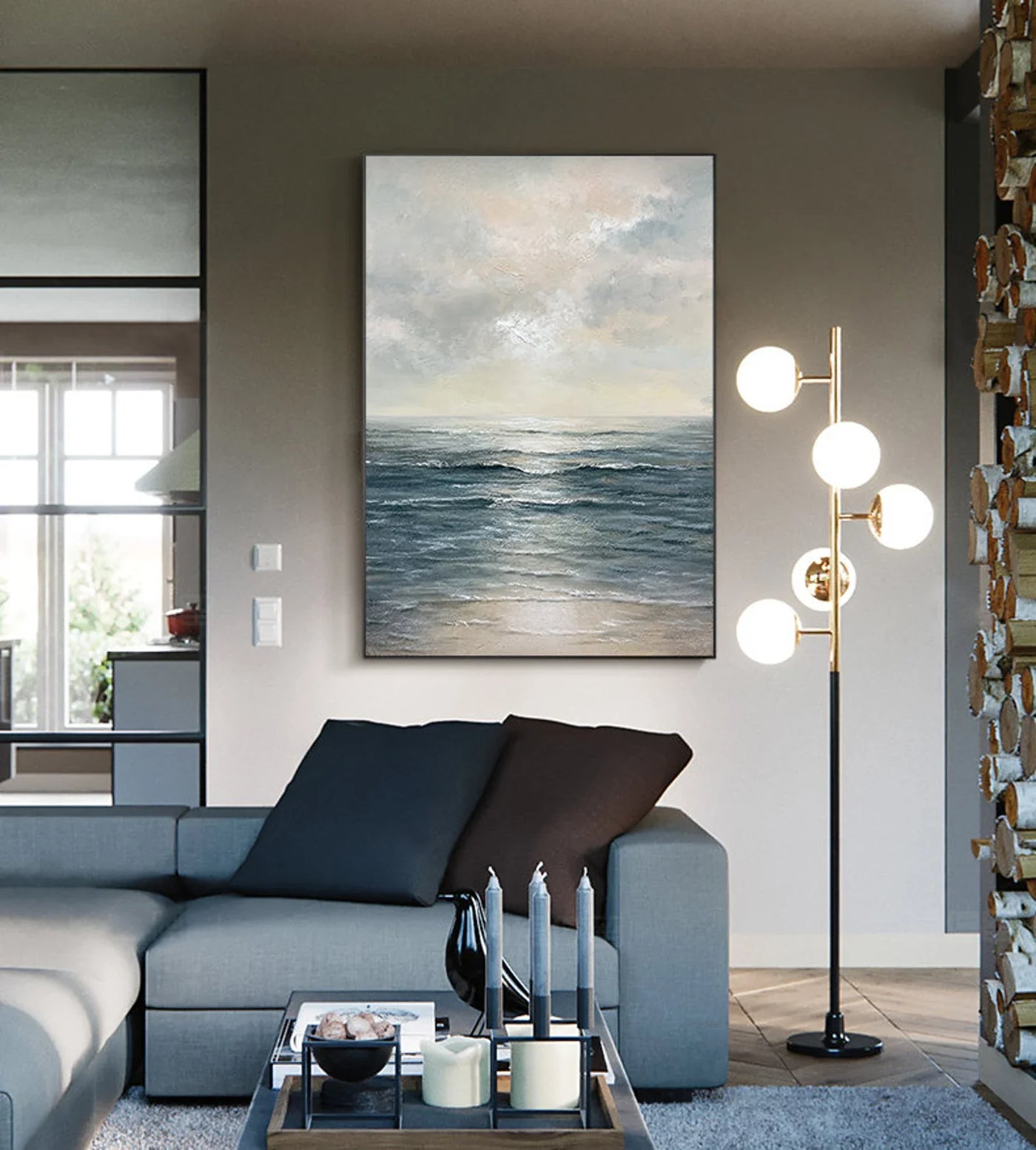 Textured Seaside Opulence | Silvery Glow