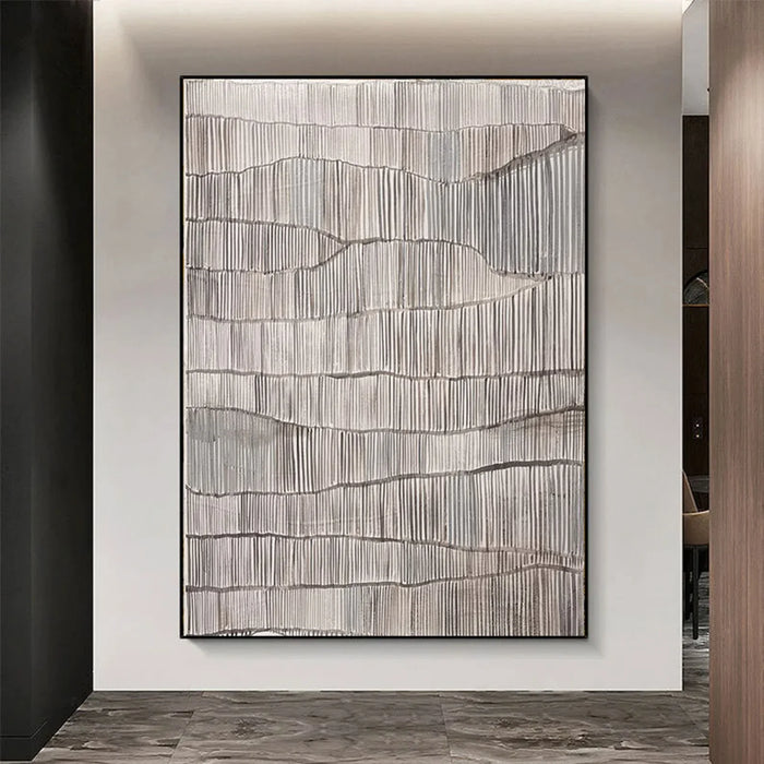 Textured Wave Minimalism | Beige Gray