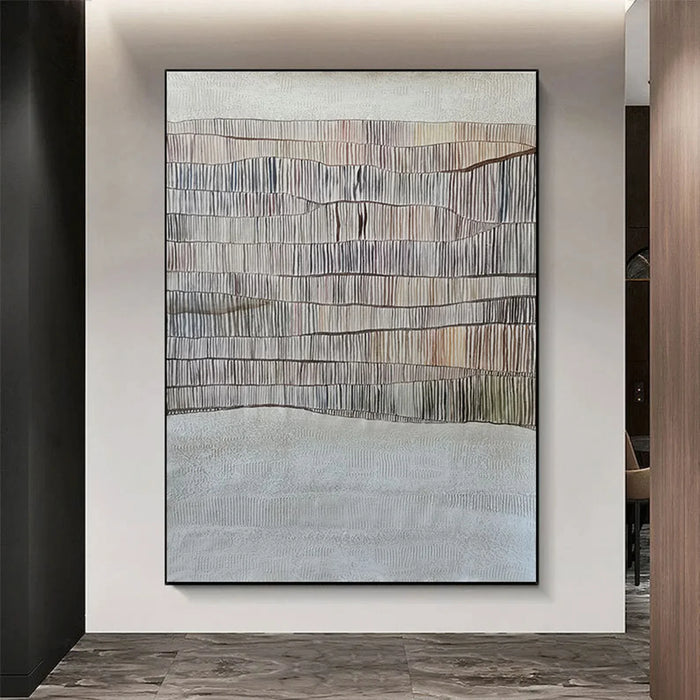 Textured Wave Serenity | Beige Gray