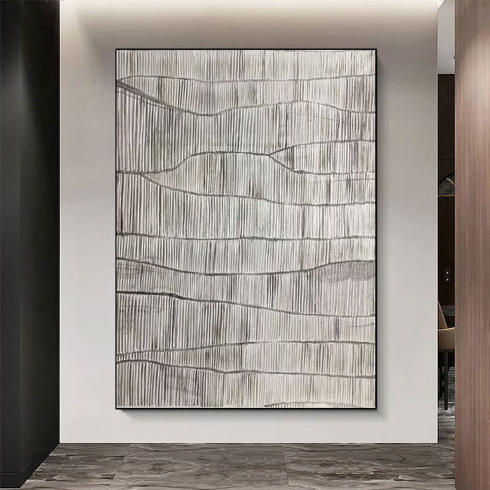 Textured Wave Sophistication | Gray White