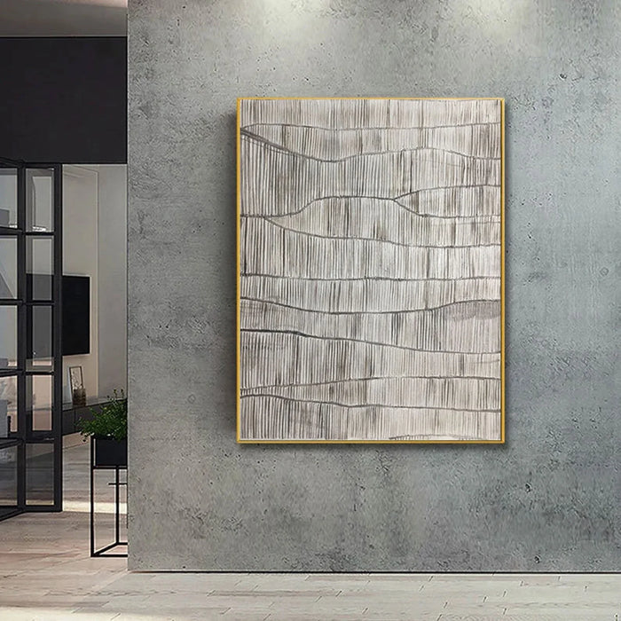 Textured Wave Sophistication | Gray White