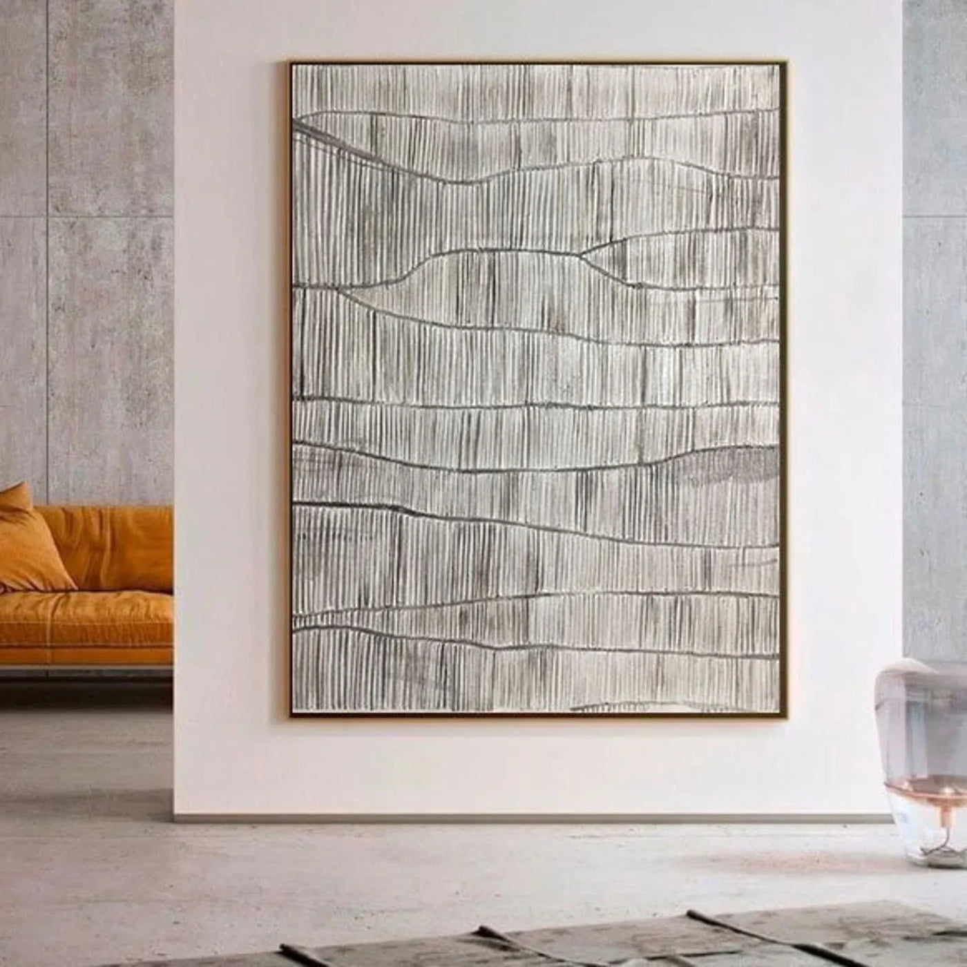 Textured Wave Sophistication | Gray White