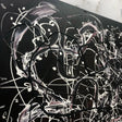 Textured Linear Swirls | Black Backdrop