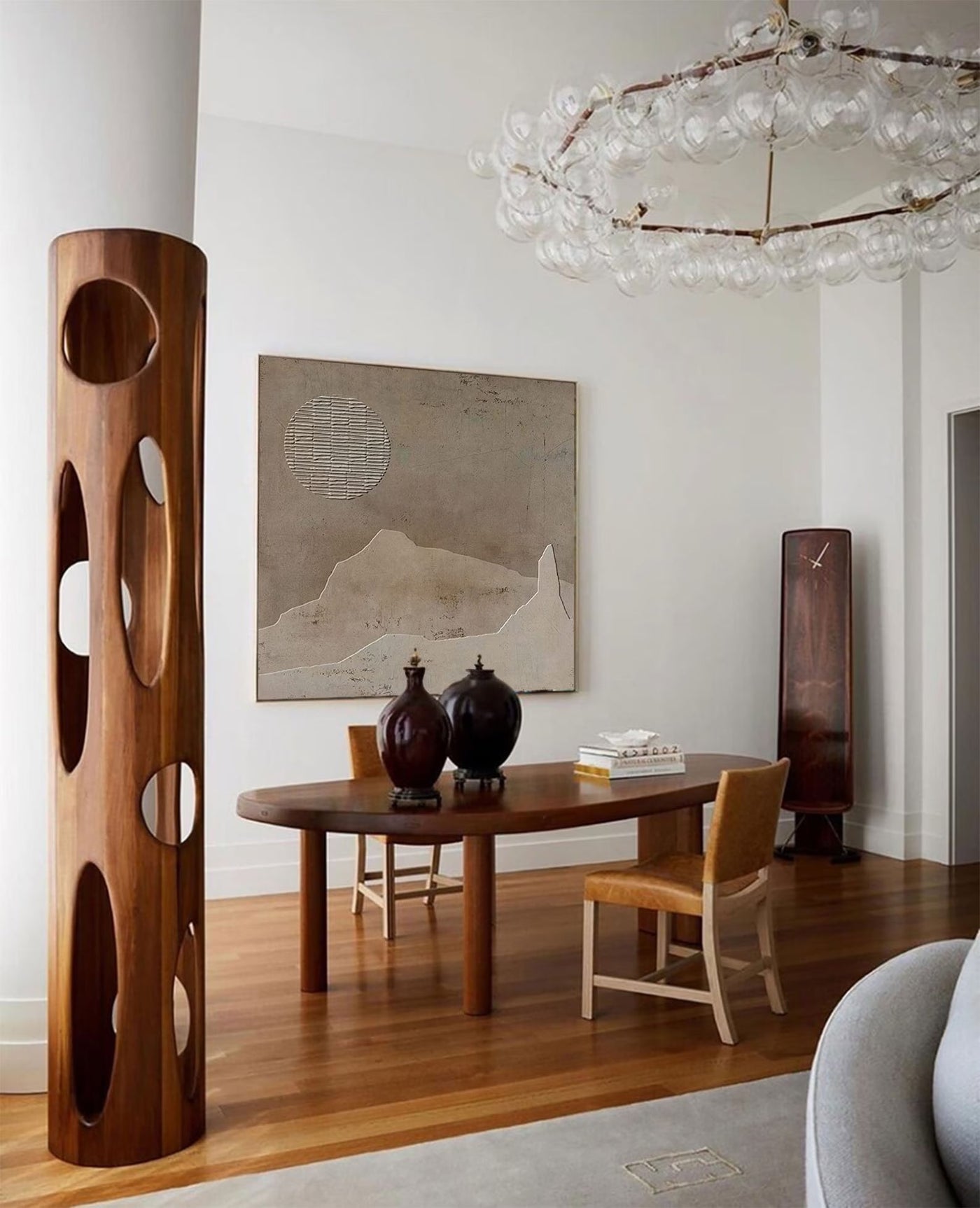 Minimalist Beige Mountain Art | Understated Elegance