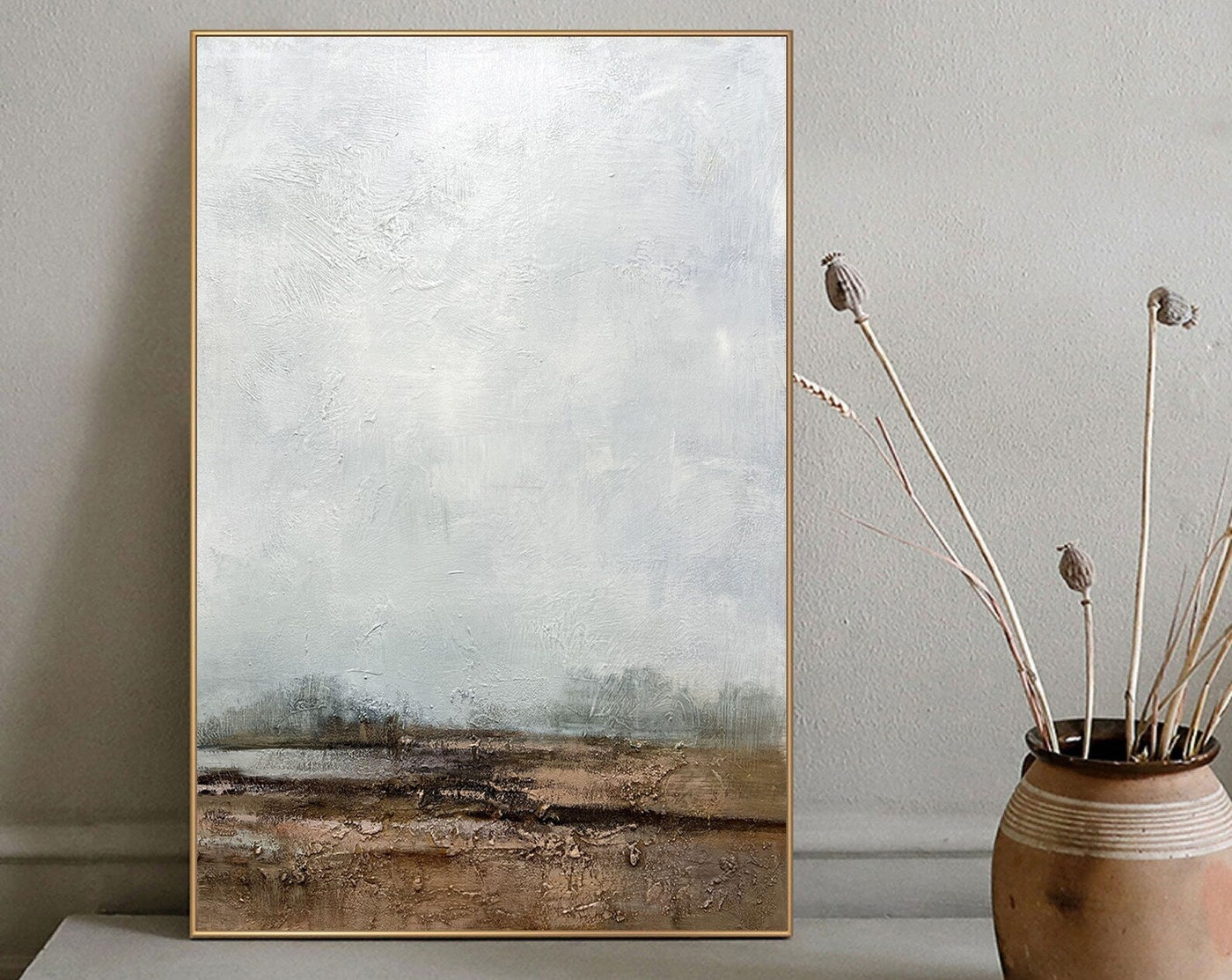 Textured Landscape Serenity | Grey Brown