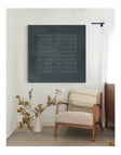 Textured Blue Grid Art | Subtle Refinement