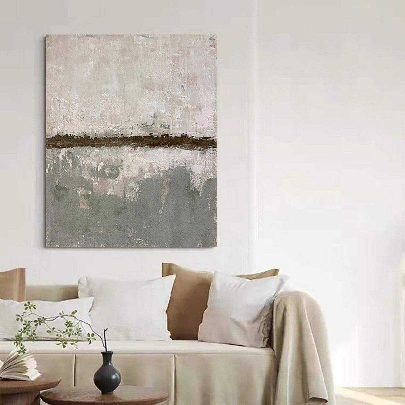 Textured Neutral Harmony | Grey Beige
