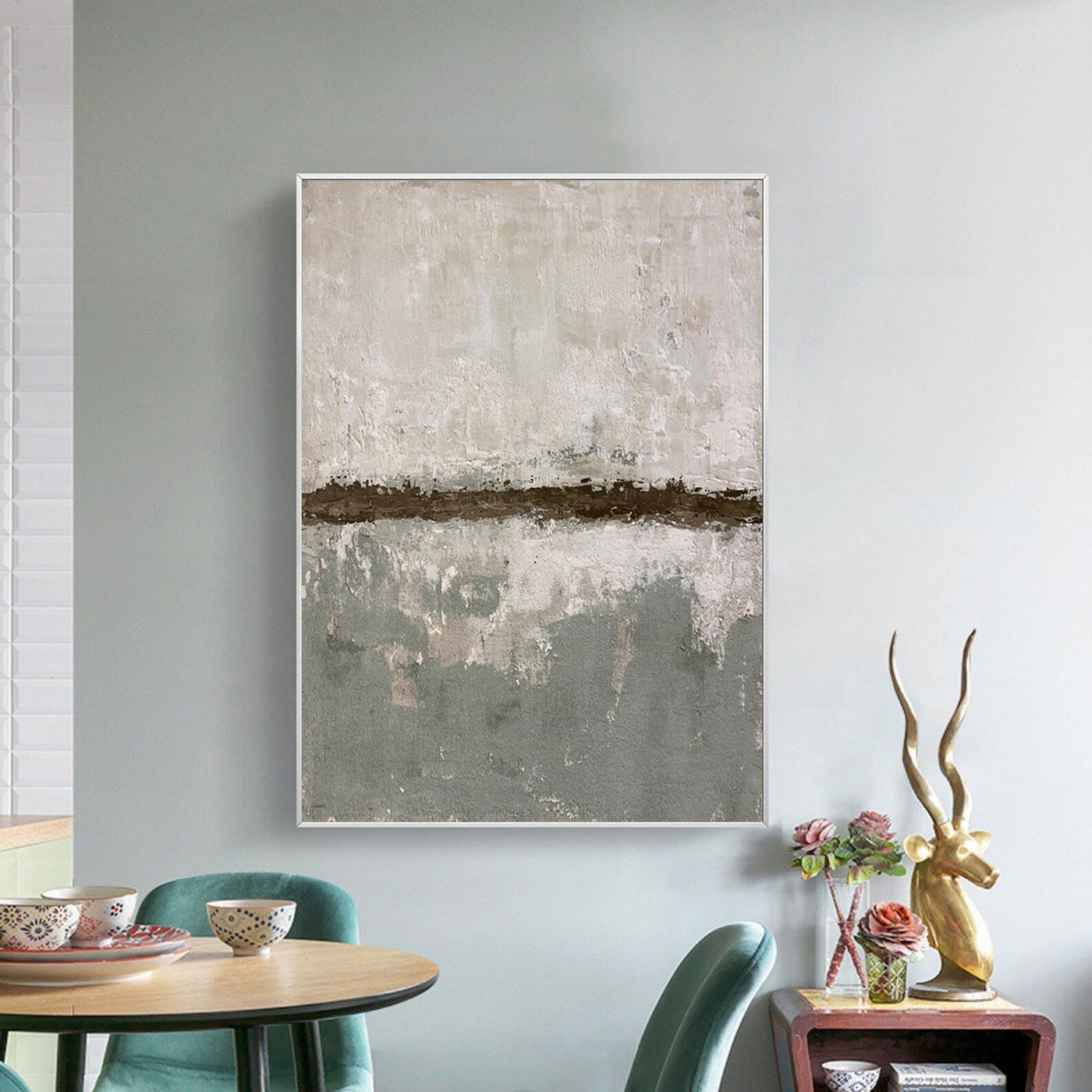 Textured Neutral Elegance | Gray Beige