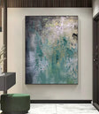 Textured Botanical Vibrance | Teal Gray
