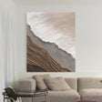 Textured Coastal Serenity | Beige White