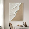 Textured Wave Elegance | Beige White