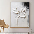 Textured Floral Elegance | Monochrome Blossom