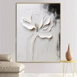 Textured Floral Elegance | Monochrome Blossom
