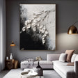 Textured Floral Monochrome | White Black