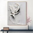 Textured Rosette Opulence | Alabaster Bloom