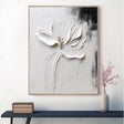 Textured Floral Elegance | Monochrome Blossom
