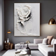 Textured Rosette Opulence | Alabaster Bloom