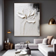 Textured Floral Elegance | Monochrome Blossom
