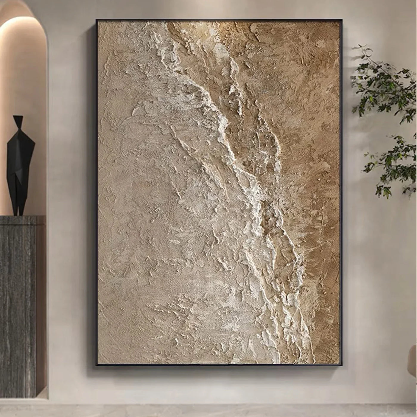 Textured Earthy Elegance | Beige Brown