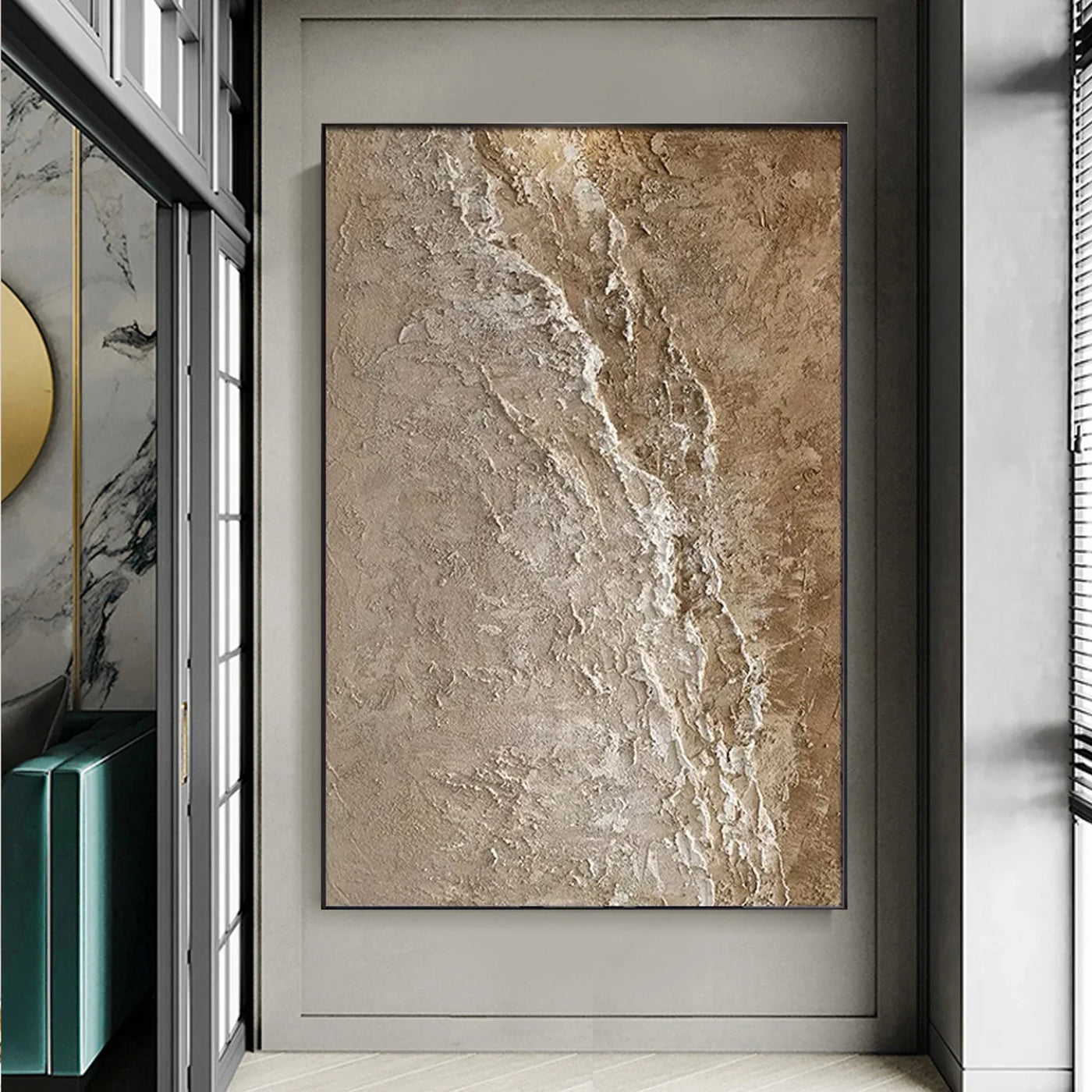 Textured Earthy Elegance | Beige Brown