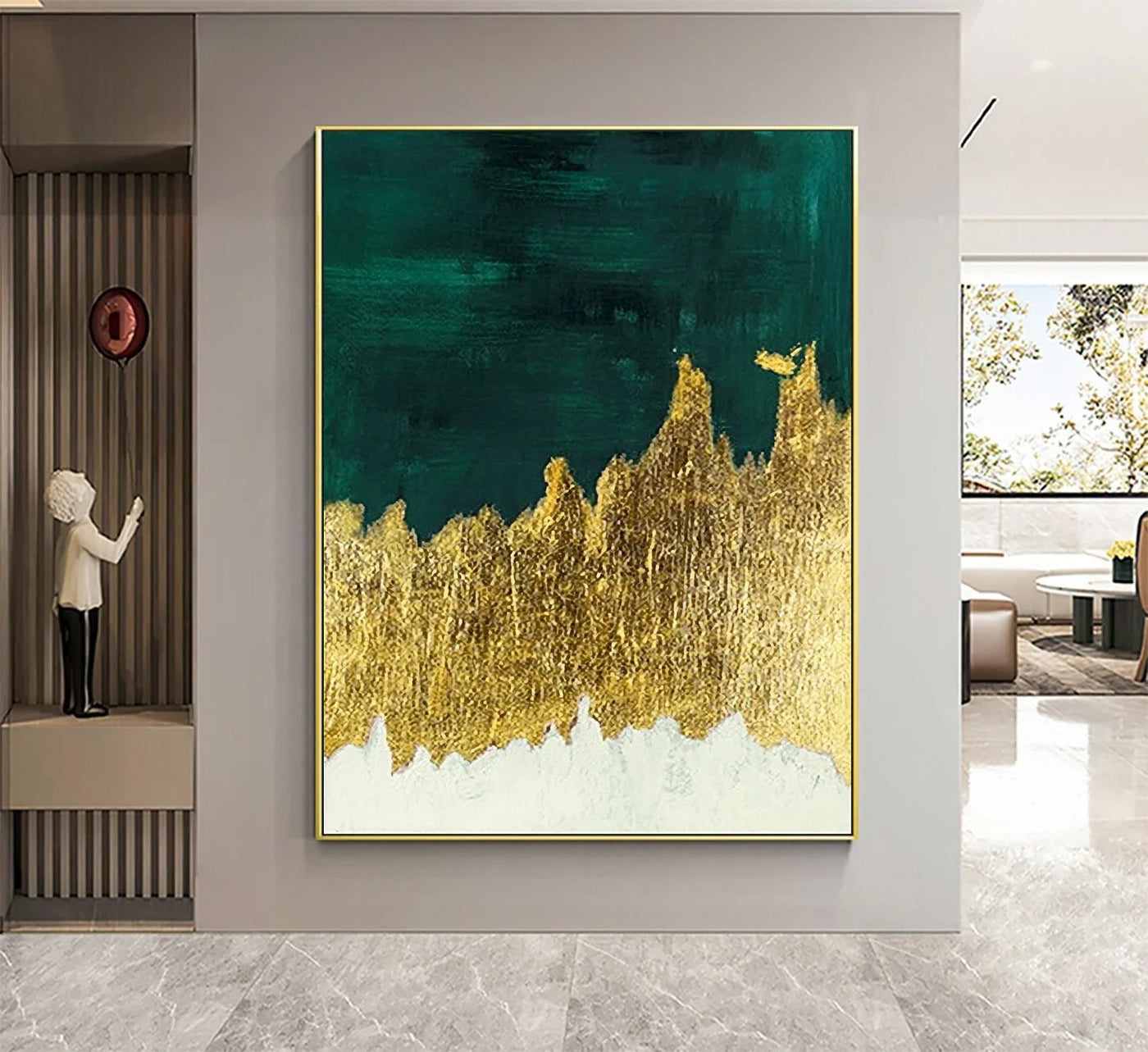Textured Glam Opulence | Gold Emerald