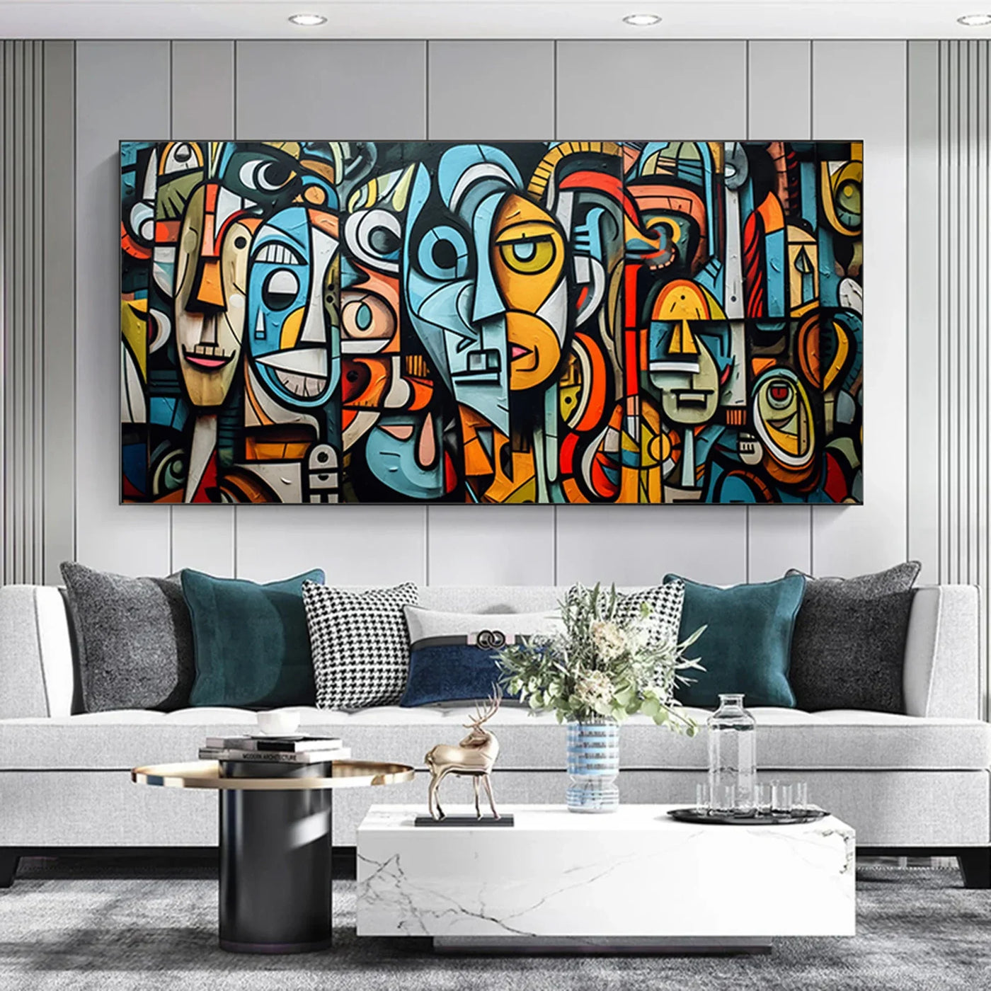 Vibrant Abstract Faces | Bold Silhouettes