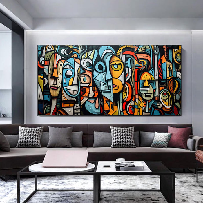 Vibrant Abstract Faces | Bold Silhouettes