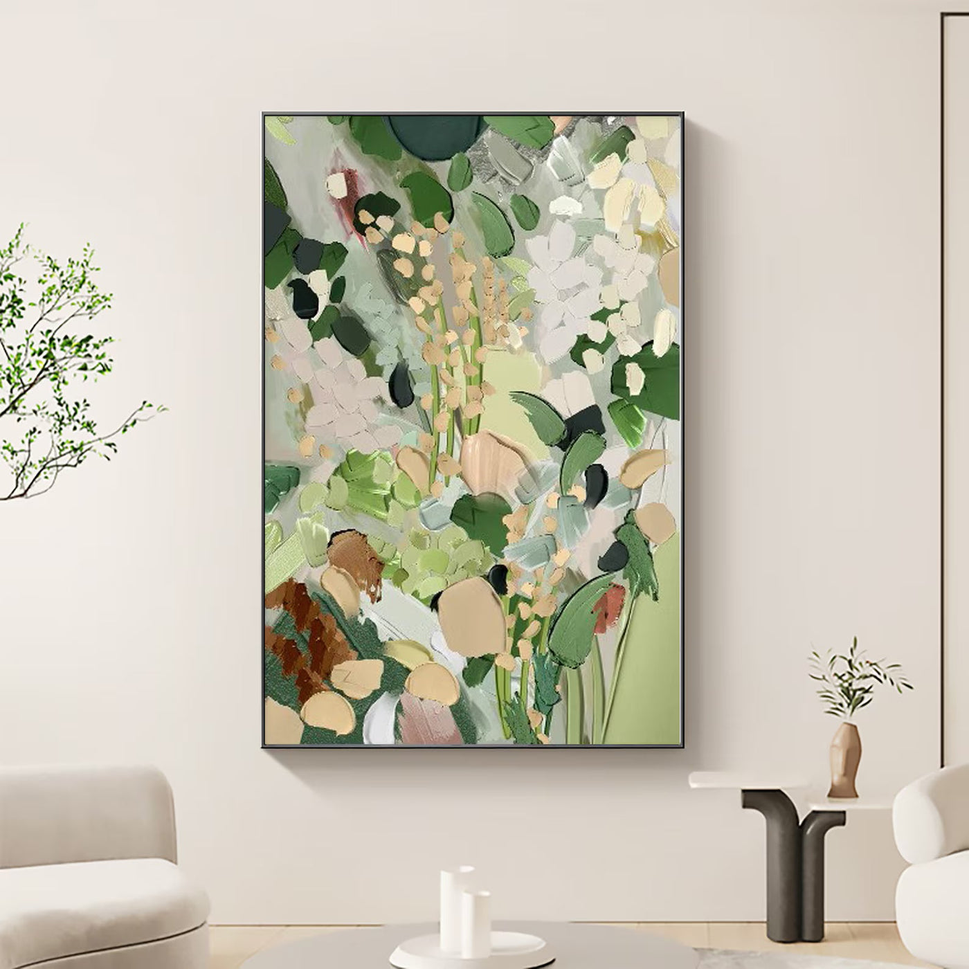 Textured Floral Opulence | Mossy Bloom