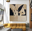 Abstract Neutral Shape Art | Chic Sophistication