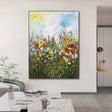 Textured Floral Vibrance | Multicolor Green