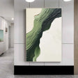 Textured Green Flow | Nature White