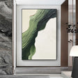Textured Green Flow | Nature White