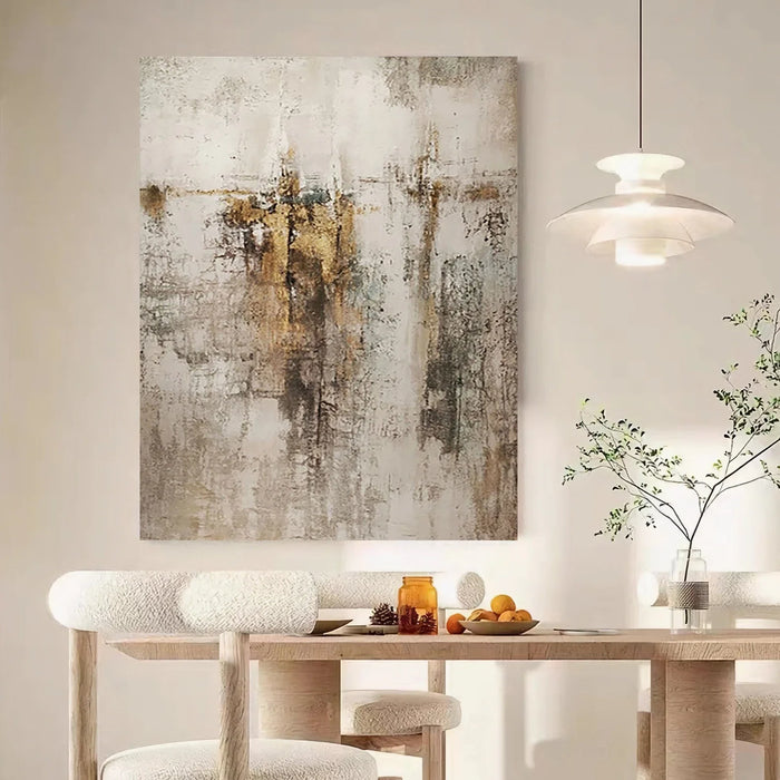 Textured Aurous Abstraction | Gold Gris