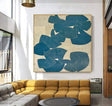 Abstract Teal Shape Art | Contemporary Elegance