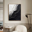 Textured Monochrome Waves | Black White