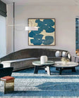 Abstract Teal Shape Art | Contemporary Elegance
