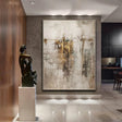 Textured Aurous Abstraction | Gold Gris