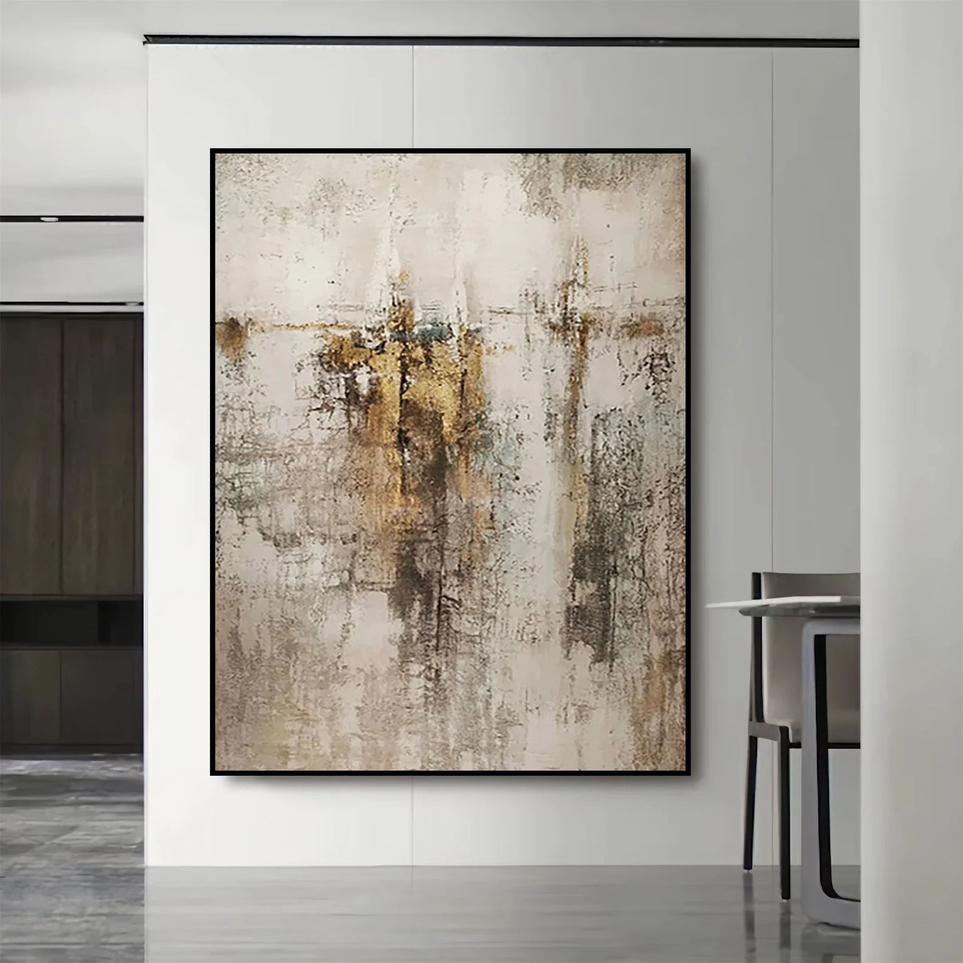 Textured Aurous Abstraction | Gold Gris